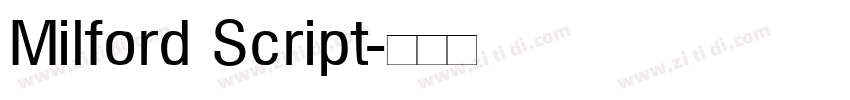 Milford Script字体转换